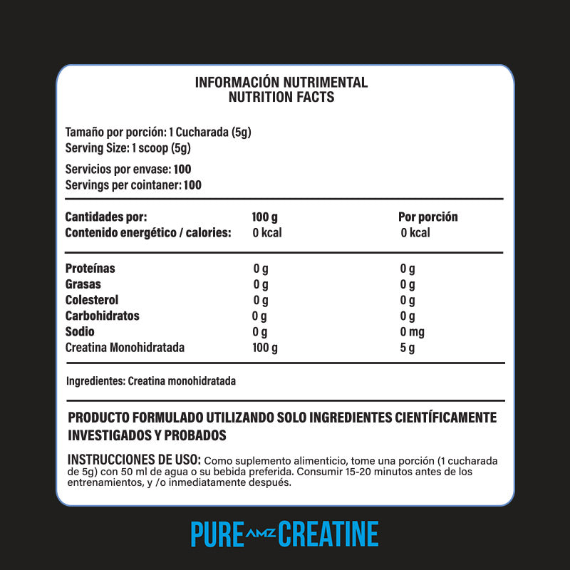 Pure Creatine Monohydrate · 500 g