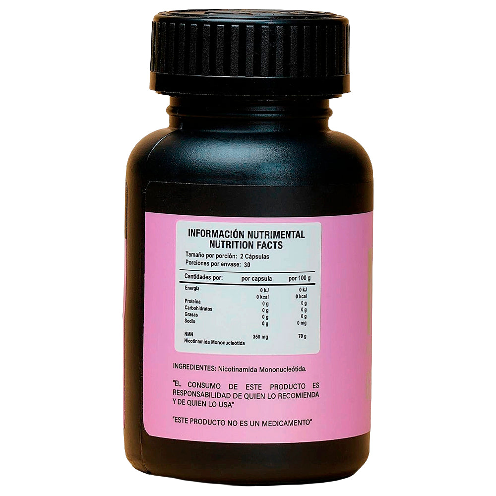 NMN Nicotinamida Mononucleótida 500 mg · 60 Cápsulas