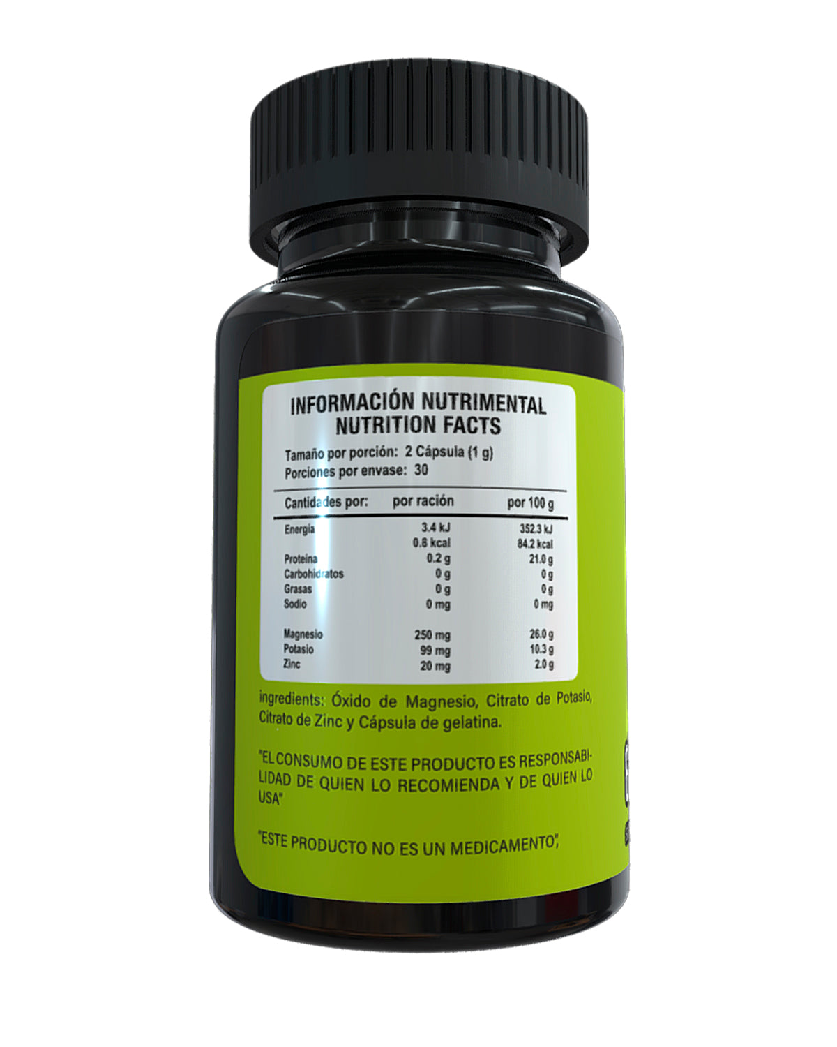 Potasio + Magnesio + Zinc  ·  60 cápsulas